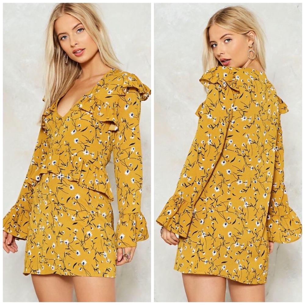 Nasty Gal Floral Through the Tulips Dress